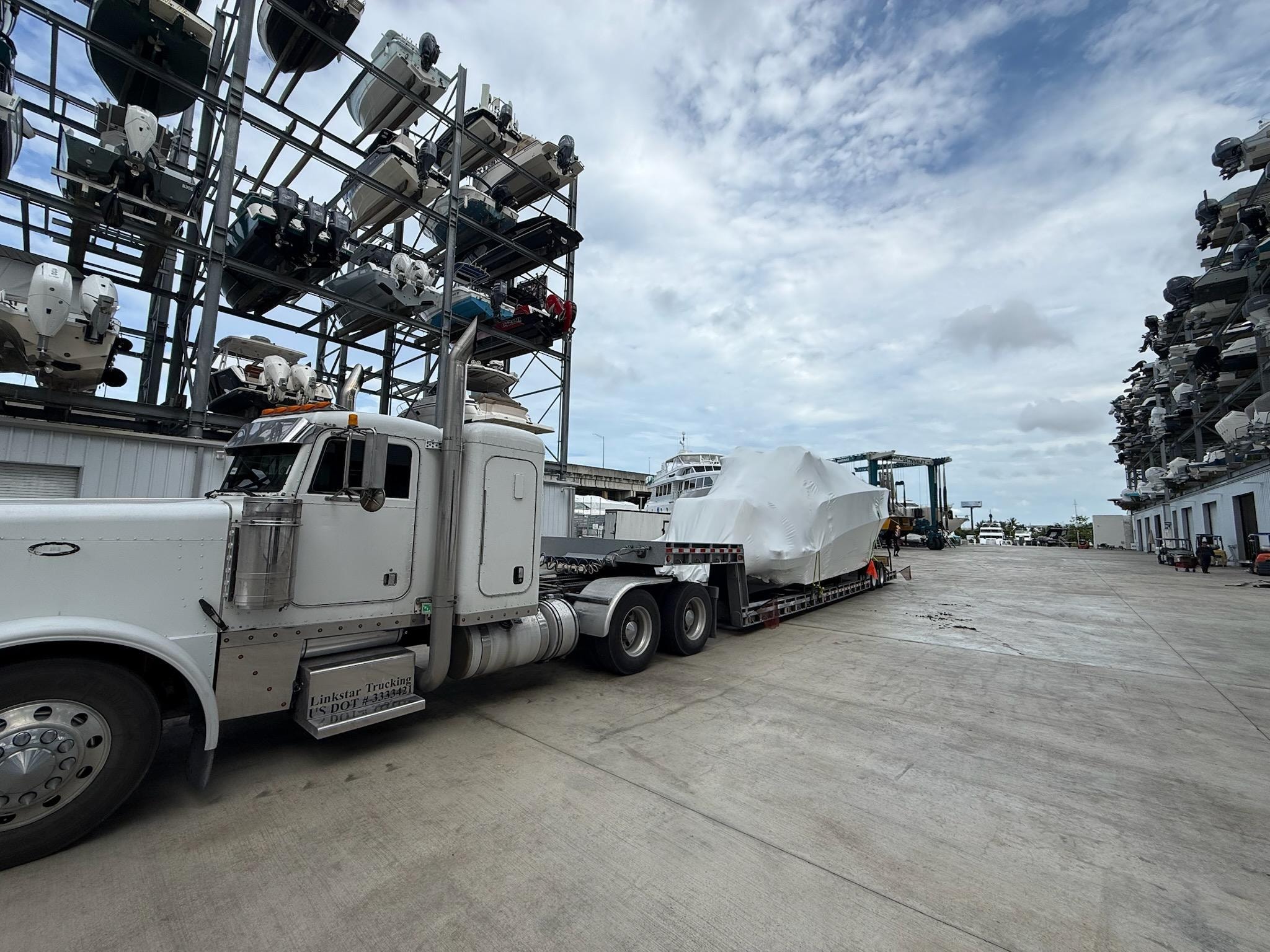 Oversize load transport on highway